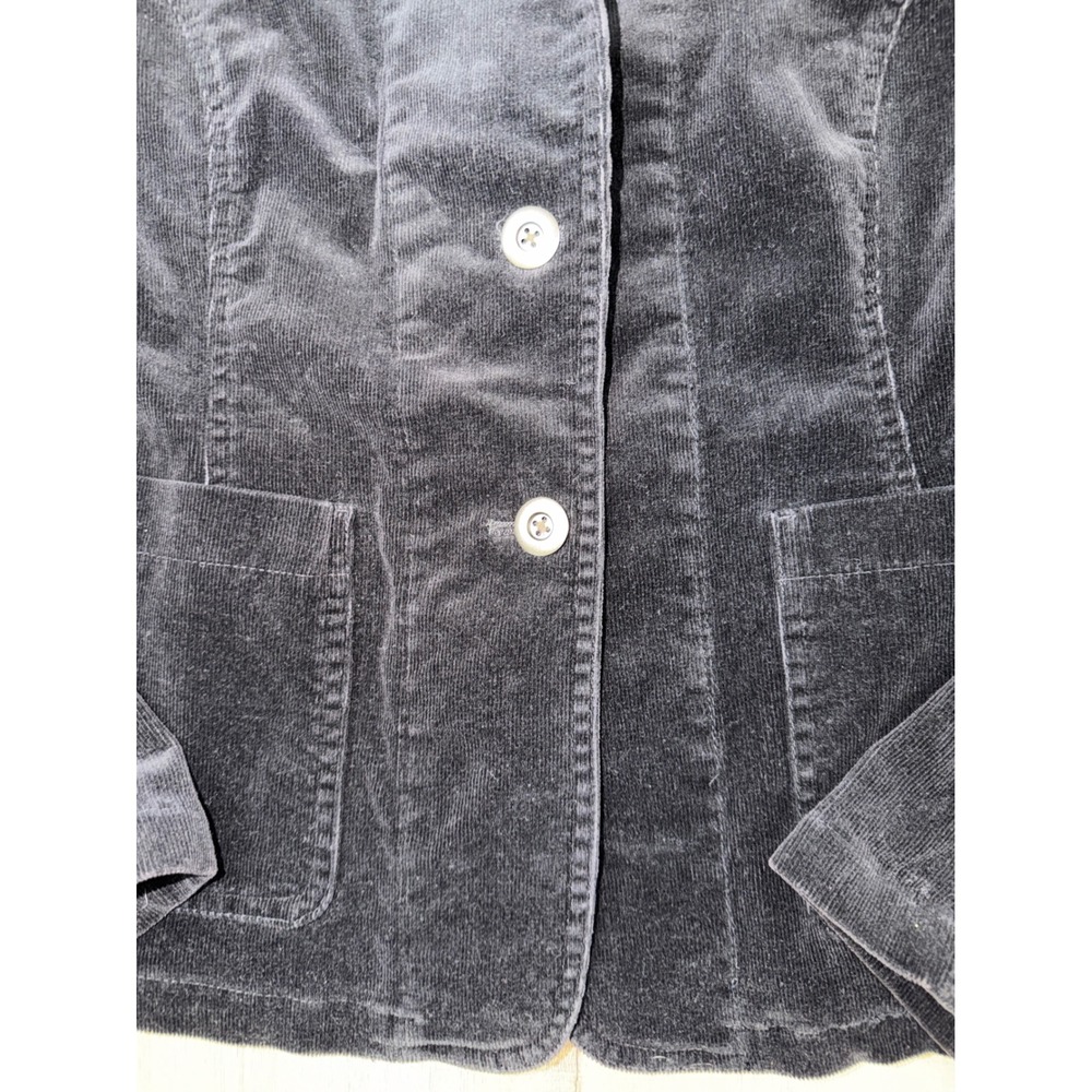 American Eagle Vintage Y2K Corduroy Blazer Jacket Black Womens Medium RN 54485 - Picture 2 of 7